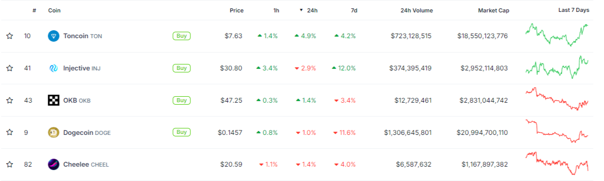 TON capitalization jumps by 5%