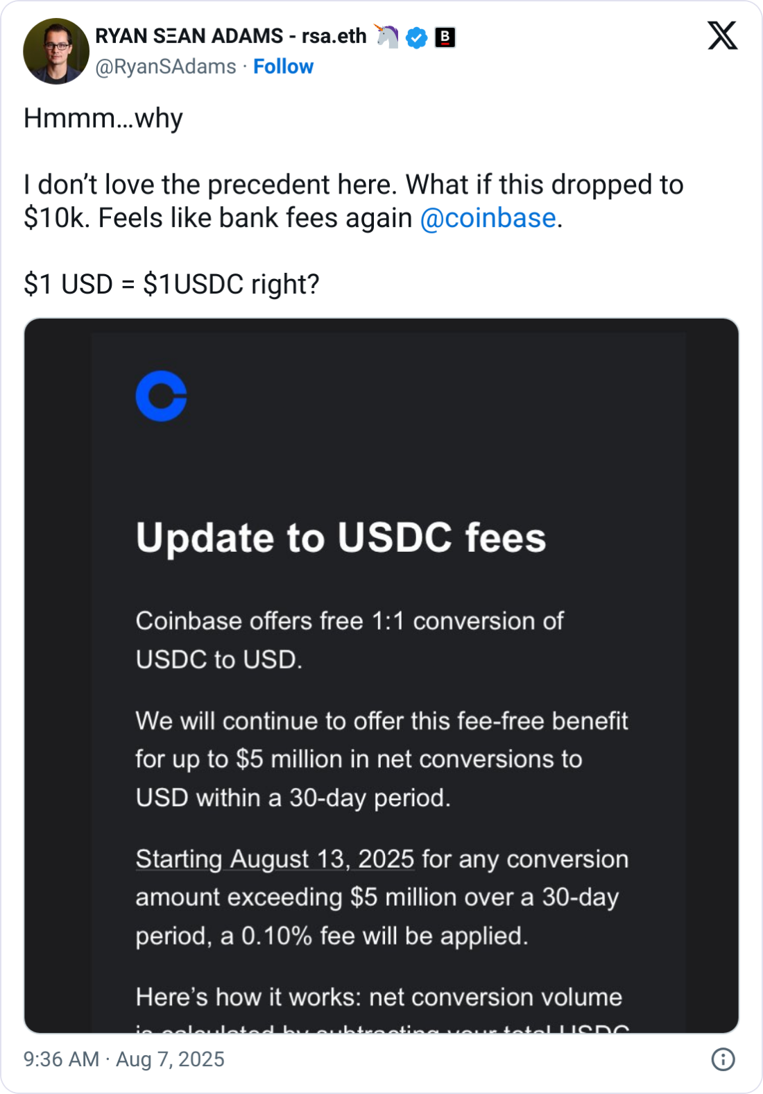 Coinbase, Tether, USD Coin