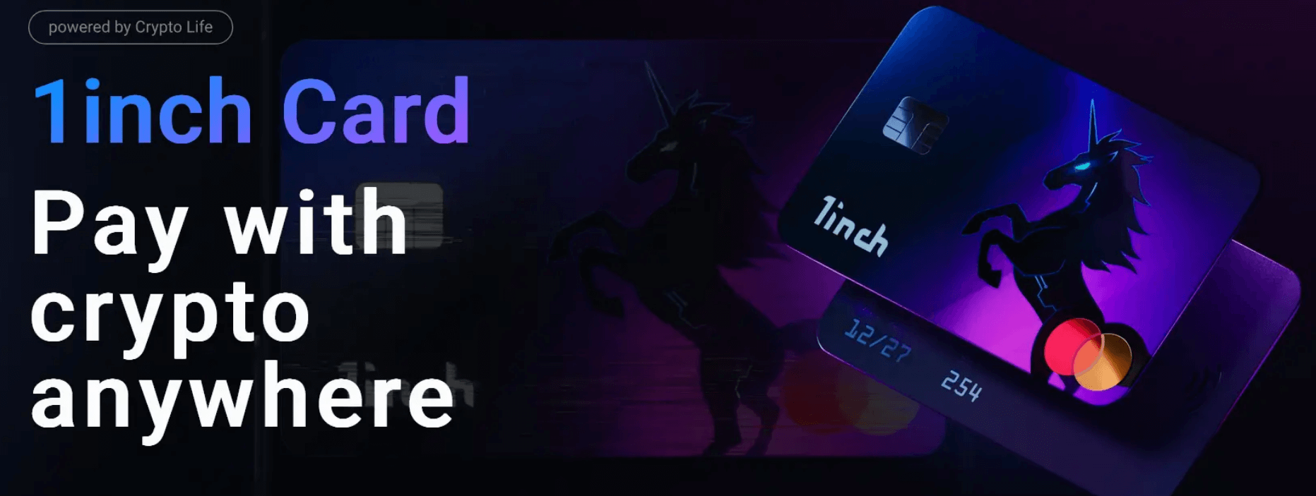 1inch crypto debit cards pay