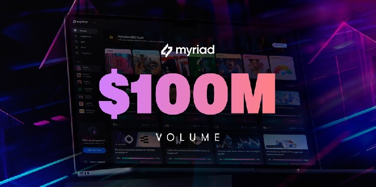 Prediction Market Myriad Hits $100M Milestone, Growing 10x in Three Months