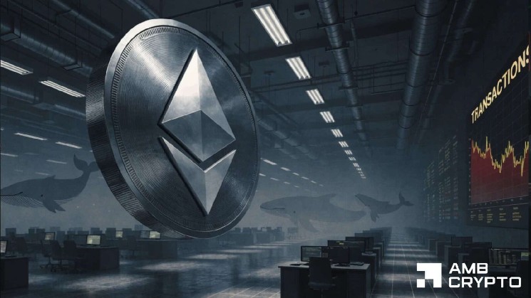 Ethereum whale activity crashes 86% – Can ETH reclaim $1,800?