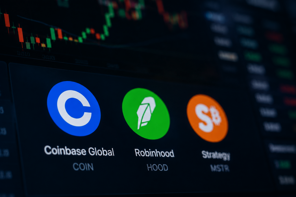 Why crypto stocks Coinbase, Robinhood, Strategy are sliding today