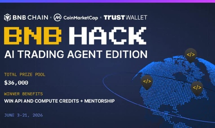 BNB Chain, CoinMarketCap, and Trust Wallet Launch $36,000 BNB HACK: AI Trading Agent Edition