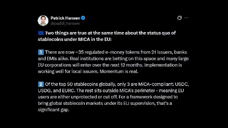 Circle Warns MiCA Rules Cut off EU Users From Top Stablecoins