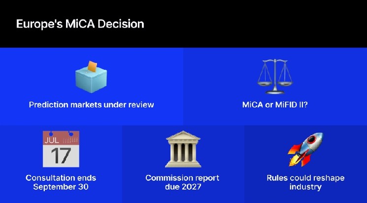 MiCA Is Not Only for Crypto. It Will Also Decide Prediction Markets’ European Future