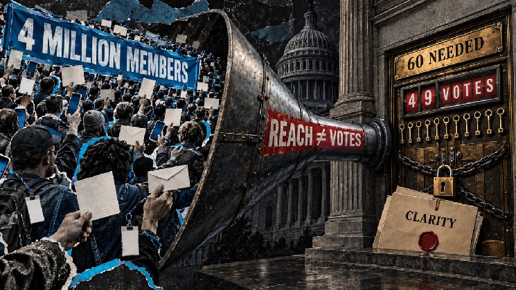 Stand With Crypto’s 4 million registered advocates couldn’t get the CLARITY Act through the Senate