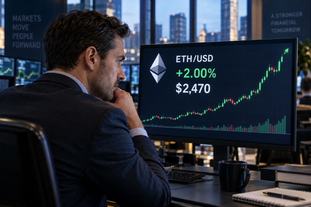 Ethereum approaches $2,500 as bull flag points to a potential $3,300 rally